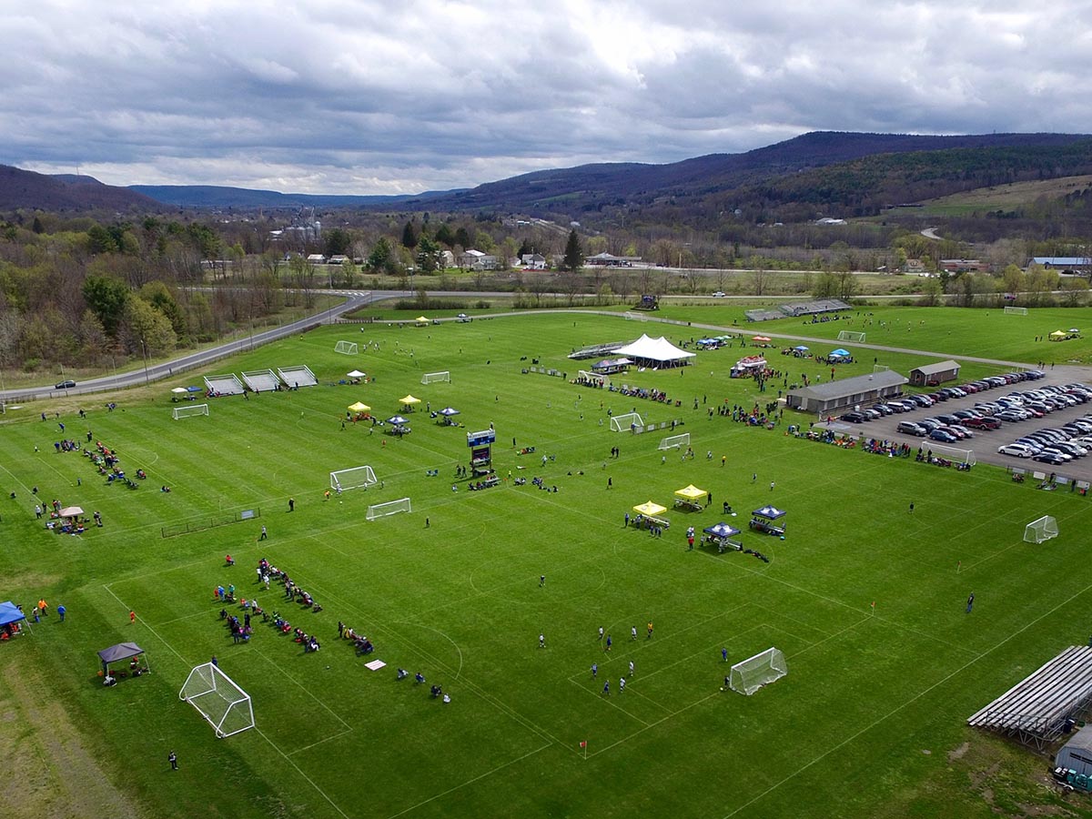 Another overhead view of Wright National Soccer Campus